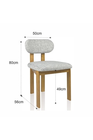 2 chaises en bois massif Tripod - 80 x 50 x 56 cm