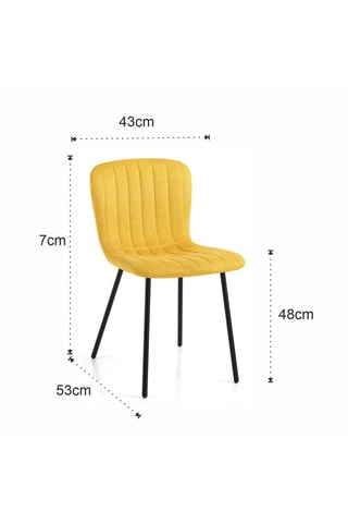 4 chaises Cosy - 48 x 43 x 53 cm