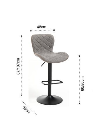 Tabouret de bar Diamond - 87/107 x 48 x 55 cm