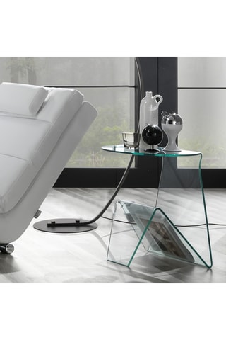 Table d'appoint en verre Mark - 55 x 46 x 40 cm
