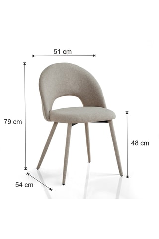 4 chaises Selma - 79 x 51 x 54 cm