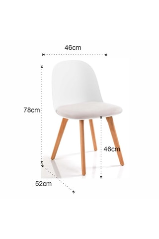 4 chaises Jade - 78 x 46 x 52 cm
