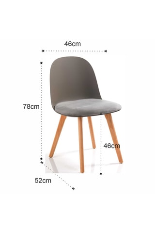 4 chaises Jade - 78 x 46 x 52 cm