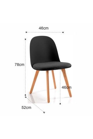 4 chaises Jade - 78 x 46 x 52 cm