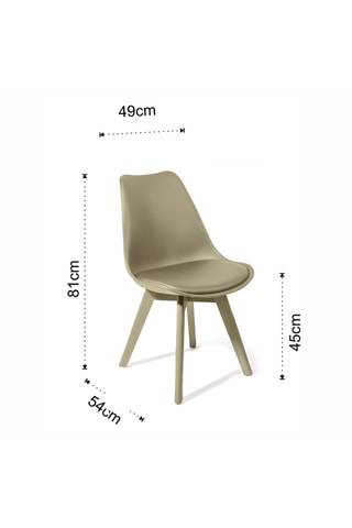 4 chaises Kiki - 81 x 49 x 54 cm