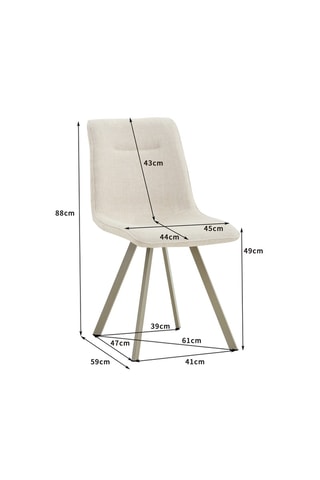 4 chaises Jesefa - 88 x 45 x 59 cm