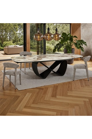 Table à manger extensible en céramique Infinity - 200/300 x 100 x 75 cm