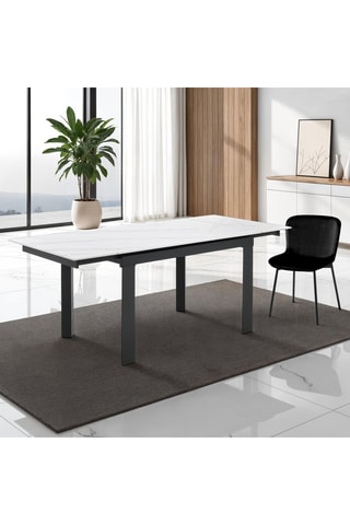 Table à manger extensible en céramique Mark - 120/180 x 95 x 75 cm