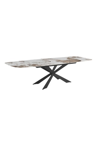 Table à manger extensible en céramique Gemy - 120/180 x 75,5 x 80 cm