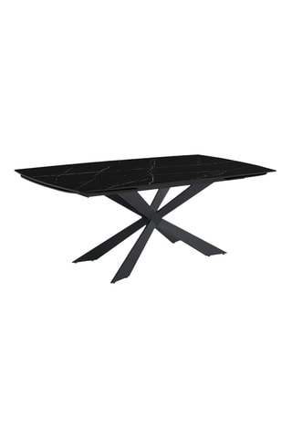 Table à manger extensible en céramique Gemy - 120/180 x 75,5 x 80 cm