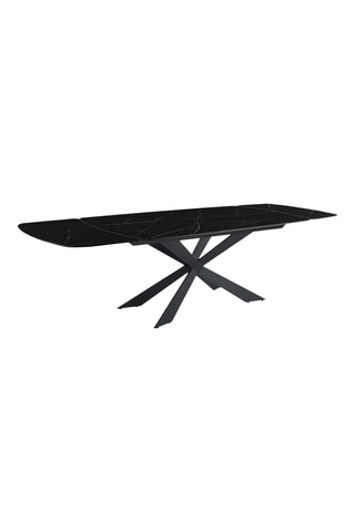 Table à manger extensible en céramique Gemy - 120/180 x 75,5 x 80 cm