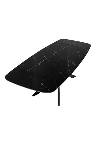 Table à manger extensible en céramique Gemy - 120/180 x 75,5 x 80 cm