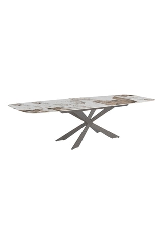 Table à manger extensible en céramique Gemy - 120/180 x 75,5 x 75 cm