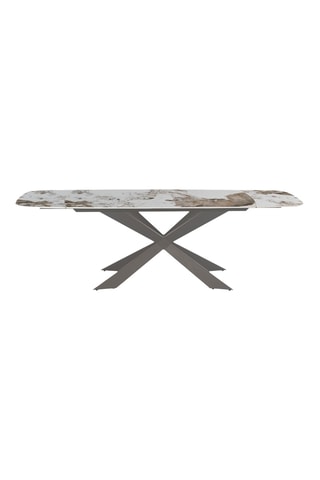 Table à manger extensible en céramique Gemy - 120/180 x 75,5 x 75 cm