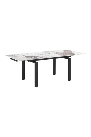 Table à manger extensible en céramique Devin - 140/200 x 76 x 90 cm