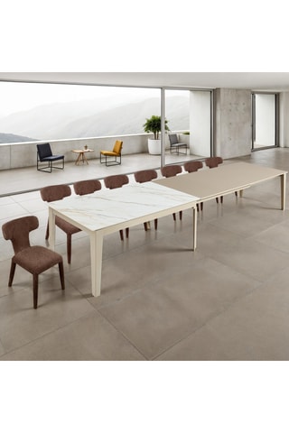 Table à manger extensible en céramique Great - 160/400 x 90 cm
