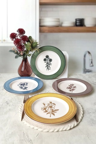 4 assiettes plates - 28 cm