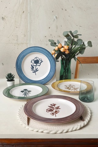 4 assiettes plates - 28 cm