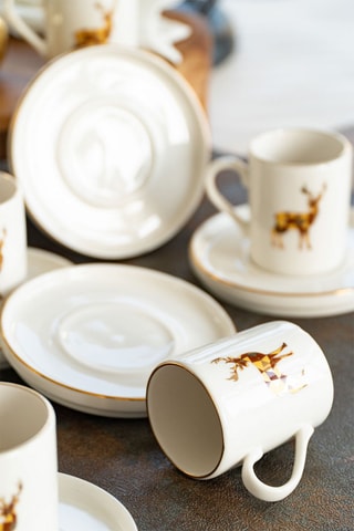 Service à café en porcelaine - 6 personnes