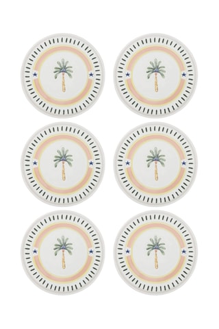 6 assiettes à dessert en céramique - 19 cm
