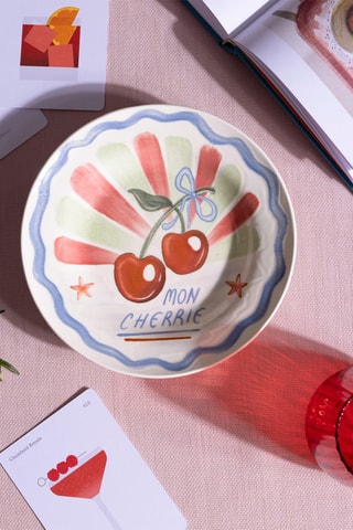 2 assiettes creuses en céramique - 22 cm