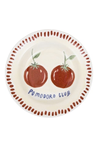 2 assiettes plates en céramique - 22 cm
