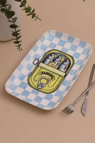 Plat de service en céramique - 31 x 20 x 1 cm