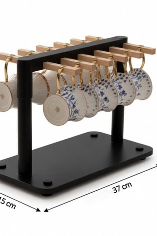 Organisateur en bois pour tasses à café - 23 x 37 x 15 cm