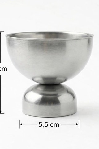 6 bols en acier inoxydable - 5,5 x 8,5 cm