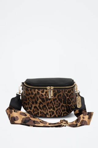 Marsupio in pelle Gabriella - Marrone e nero
