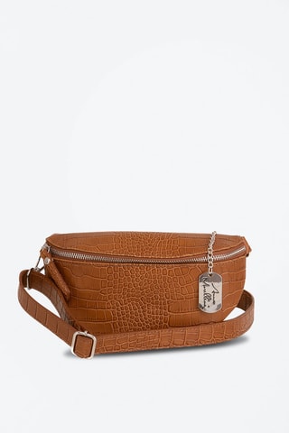 Marsupio in pelle Azzurra Cammello - Marrone