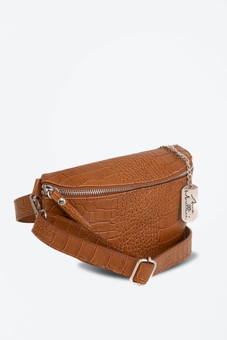Marsupio in pelle Azzurra Cammello - Marrone
