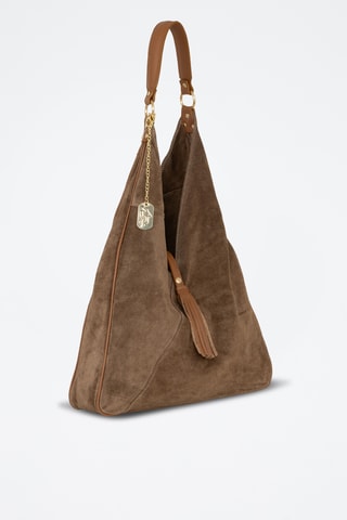 Sac porté épaule en cuir Ludinia - Marron