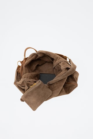 Sac porté épaule en cuir Ludinia - Marron