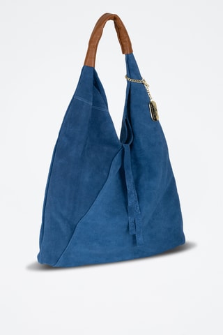 Shopping bag in pelle Eleonora - Blu