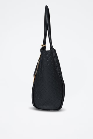 Shopping bag in pelle Magliana - Nero