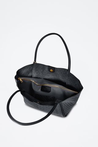 Shopping bag in pelle Magliana - Nero
