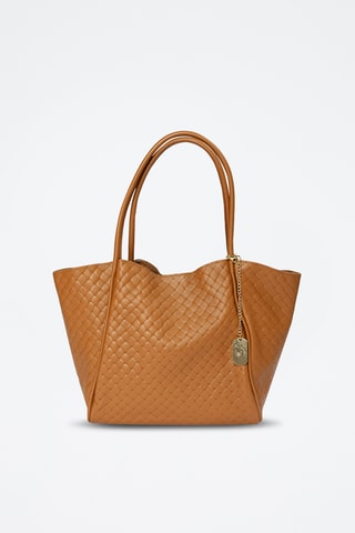 Shopping bag in pelle Magliana - Marrone