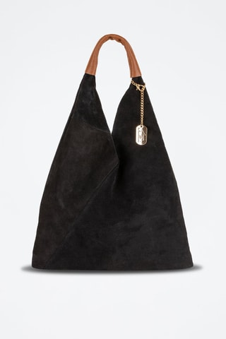 Shopping bag in pelle Eleonora - Nero
