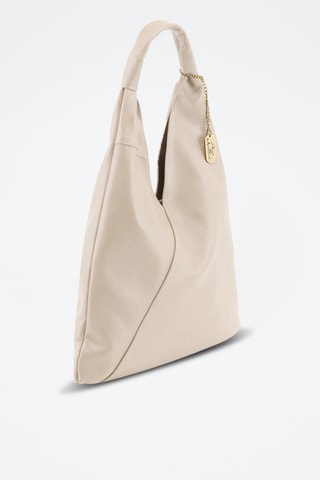 Sac porté épaule en cuir - Beige