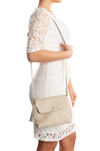 Sac bandoulière en cuir Bagni - Beige - Beige