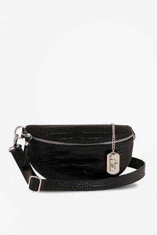 Marsupio in pelle Azzurra Nero  - Nero