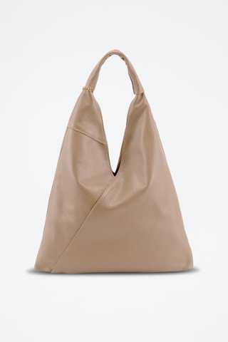 Sac porté épaule en cuir - Marron clair
