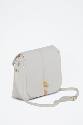 Sac bandoulière en cuir Monte Avella - Beige - Anna Morellini - Blanc