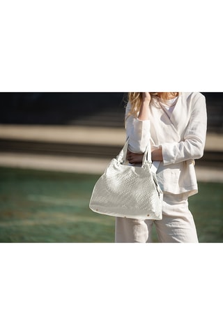Sac porté épaule en cuir Spring Summer 2026 - Doré