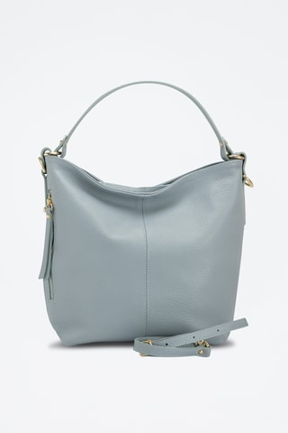 Sac porté épaule en cuir Carrara - Anna Morellini - Bleu