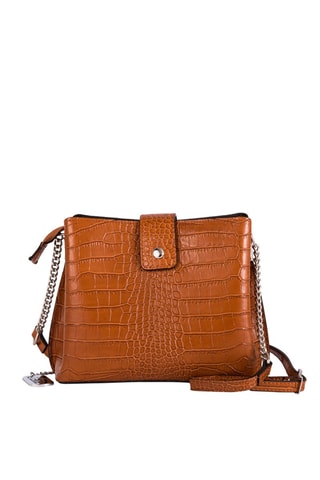 Sac bandoulière en cuir Olivia - Anna Morellini - Marron