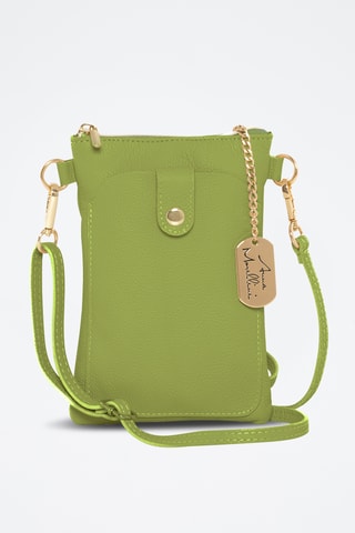 Sac bandoulière en cuir Erica - Vert