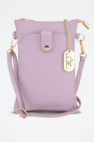 Sac bandoulière en cuir Erica - Violet