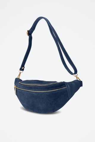 Sac banane en cuir Carola - Bleu